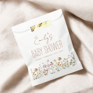 Terracotta Wildflower Boho Baby shower in Bloom Bedankzakje