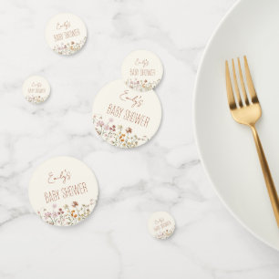 Terracotta Wildflower Boho Baby shower in Bloom Confetti
