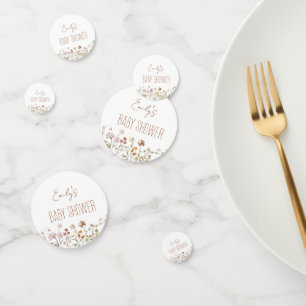 Terracotta Wildflower Boho Baby shower in Bloom Confetti