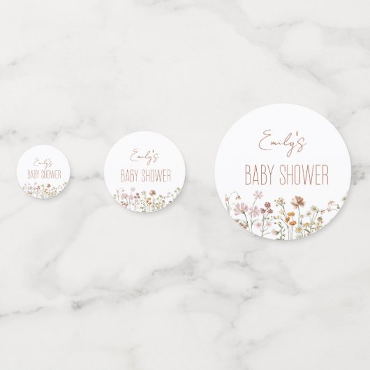 Terracotta Wildflower Boho Baby shower in Bloom Confetti (Voorkanten)