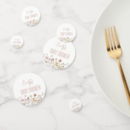 Terracotta Wildflower Boho Baby shower in Bloom Confetti (Groep)