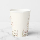 Terracotta Wildflower Boho Baby shower in Bloom Papieren Bekers (Rechts)