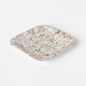 Terracotta Wildflower Boho Baby shower in Bloom Papieren Bordje (Gebogen)