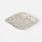 Terracotta Wildflower Boho Baby shower in Bloom Papieren Bordje (Gebogen)