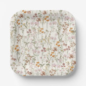 Terracotta Wildflower Boho Baby shower in Bloom Papieren Bordje (Voorkant)