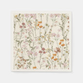 Terracotta Wildflower Boho Baby shower in Bloom Servet (Voorkant)