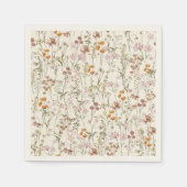 Terracotta Wildflower Boho Baby shower in Bloom Servet (Voorkant)