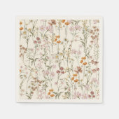 Terracotta Wildflower Boho Baby shower in Bloom Servet (Voorkant)