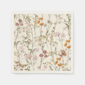 Terracotta Wildflower Boho Baby shower in Bloom Servet (Voorkant)