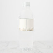 Terracotta Wildflower Boho Baby shower in Bloom Waterfles Etiket (Achterkant)