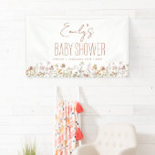 Terracotta Wildflower Boho Baby shower Spandoek (Insitu)