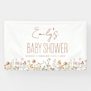 Terracotta Wildflower Boho Baby shower Spandoek