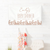 Terracotta Wildflower Boho Baby shower Spandoek (Insitu)