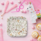 Terracotta Wildflower Boho Bruiloft in Bloomtuin Papieren Bordje (Feest)