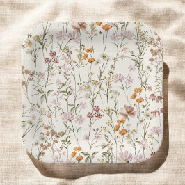 Terracotta Wildflower Boho Bruiloft in Bloomtuin Papieren Bordje