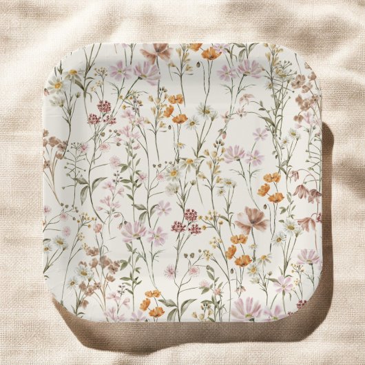 Terracotta Wildflower Boho Bruiloft in Bloomtuin Papieren Bordje