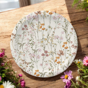 Terracotta Wildflower Boho Bruiloft in Bloomtuin Papieren Bordje