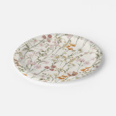 Terracotta Wildflower Boho Bruiloft in Bloomtuin Papieren Bordje (Gekanteld)