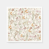 Terracotta Wildflower Boho Bruiloft in Bloomtuin Servet (Voorkant)