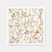 Terracotta Wildflower Boho Bruiloft in Bloomtuin Servet (Voorkant)