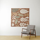 Terracotta Wildflower Boho Rustieke Eclectische Mu Wandkleed (In Situ (horizontaal))