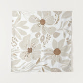 Terracotta Wildflower Boho Rustieke Eclectische Mu Wandkleed (Voorkant (horizontaal))