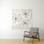 Terracotta Wildflower Boho Rustieke Eclectische Mu Wandkleed (In situ)