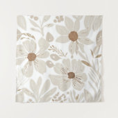 Terracotta Wildflower Boho Rustieke Eclectische Mu Wandkleed (Voorkant)