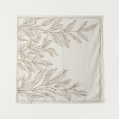 Terracotta Wildflower Boho Rustieke Eclectische Mu Wandkleed (Voorkant (horizontaal))