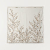 Terracotta Wildflower Boho Rustieke Eclectische Mu Wandkleed (Voorkant)