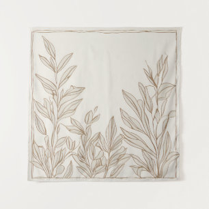 Terracotta Wildflower Boho Rustieke Eclectische Mu Wandkleed