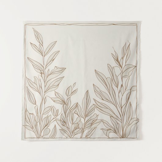 Terracotta Wildflower Boho Rustieke Eclectische Mu Wandkleed (Voorkant)