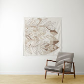 Terracotta Wildflower Boho Rustieke Eclectische Mu Wandkleed (In Situ (horizontaal))