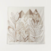 Terracotta Wildflower Boho Rustieke Eclectische Mu Wandkleed (Voorkant)