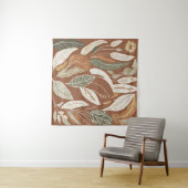 Terracotta Wildflower Boho Rustieke Eclectische Mu Wandkleed (In Situ (horizontaal))