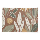 Terracotta Wildflower Boho Rustieke Eclectische St Kussensloop (Achterkant)