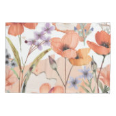 Terracotta Wildflower Boho Rustieke slaapkamer Dec Kussensloop (Achterkant)