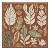 Terracotta Wildflower Boho Rustieke Spring Wall Ar Perfect Poster (Voorkant)