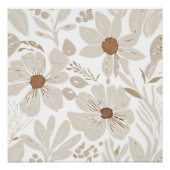 Terracotta Wildflower Boho Rustieke Spring Wall Ar Perfect Poster (Voorkant)