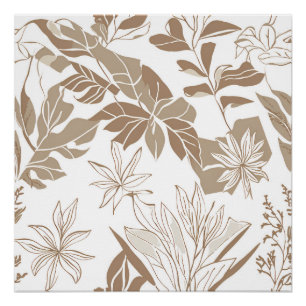 Terracotta Wildflower Boho Rustieke Spring Wall Ar Perfect Poster