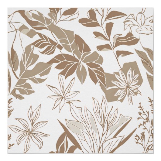 Terracotta Wildflower Boho Rustieke Spring Wall Ar Perfect Poster (Voorkant)