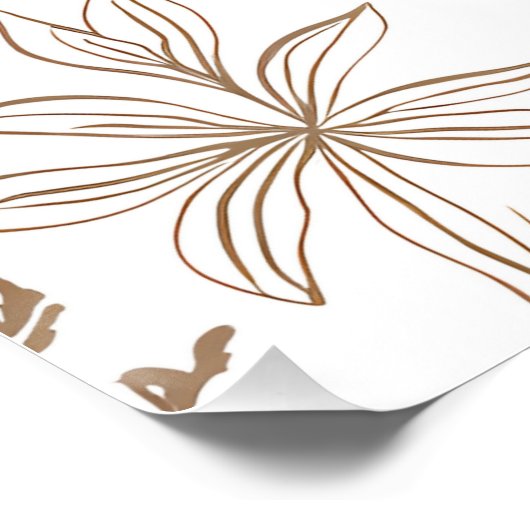 Terracotta Wildflower Boho Rustieke Spring Wall Ar Perfect Poster (Hoek)