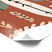 Terracotta Wildflower Boho Rustieke Spring Wall Ar Perfect Poster (Hoek)