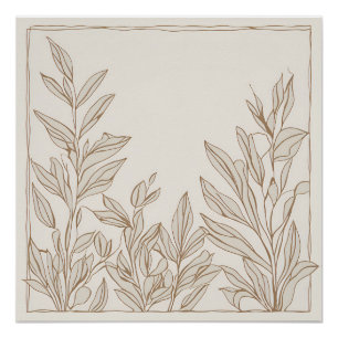 Terracotta Wildflower Boho Rustieke Spring Wall Ar Perfect Poster