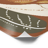 Terracotta Wildflower Boho Rustieke Spring Wall Ar Perfect Poster (Hoek)