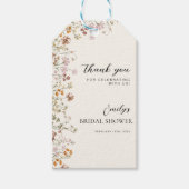 Terracotta Wildflower Boho Vrijgezellenfeest Bedan Cadeaulabel (Voorkant)