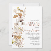 Terracotta Wildflower Bridal Uitnodiging (Voorkant)