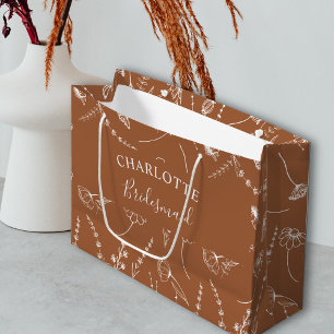 Terracotta Wildflower Bruidsfeest Dank Je Groot Cadeauzakje