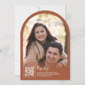 Terracotta Wildflower Butterfly Arch Vrijgezellenf Kaart (Achterkant)