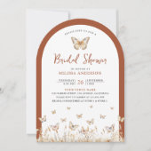 Terracotta Wildflower Butterfly Arch Vrijgezellenf Kaart (Voorkant)